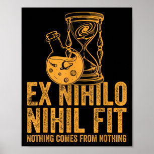 Poster Or Stoïque Avec Traduction Ex Nihilo Nihil Fit