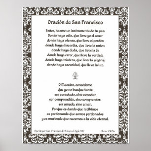 Poster Oracion de San Francisco