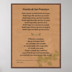 Poster Orancion de San Francisco