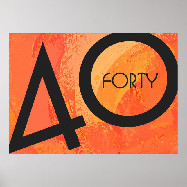 Poster Orange 40 Anniversaire de la Décennie (Devant)