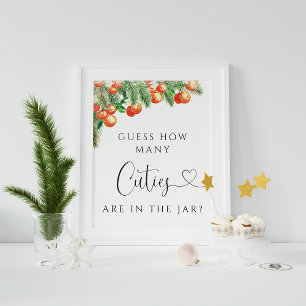 Poster Orange agrumes devinez combien de Cuties sont dans