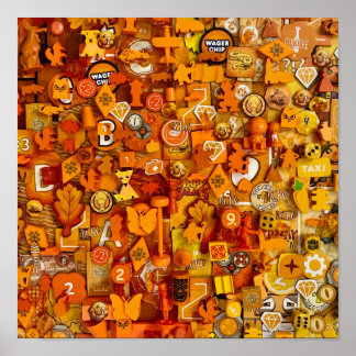 Poster: Orange Board Game Components Poster