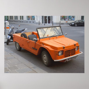 Poster Orange Citroen Mehari