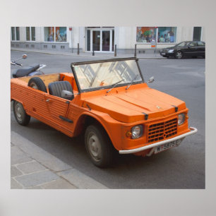 Poster Orange Citroen Mehari