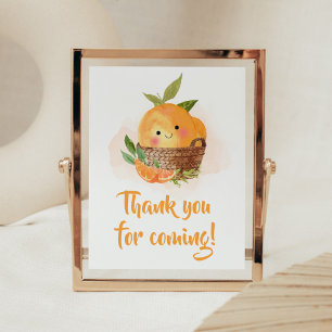 Poster Orange Citrus Little Cutie Merci d'être venu