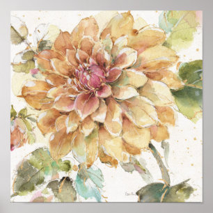 Poster Orange Dahlia