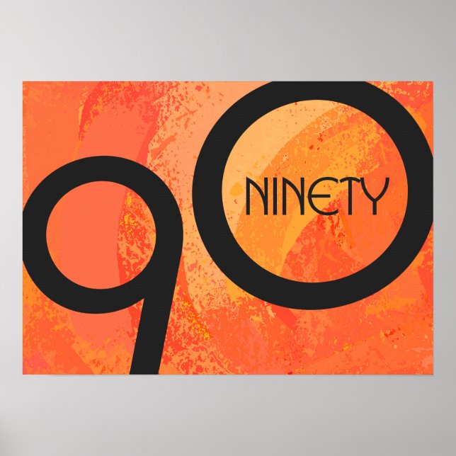 Poster Orange Décennie 90e anniversaire (Devant)
