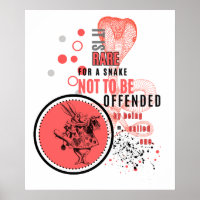 Orange et noir Serpents offensés citation sarcasti