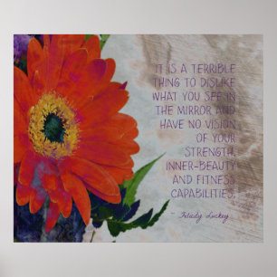 Poster Orange Gerbera Daisy et Beauté intérieure
