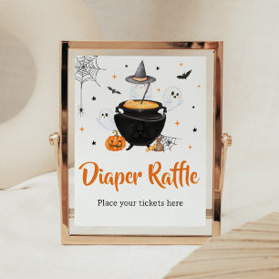 Poster Orange Halloween Baby brasse du pain Raffle