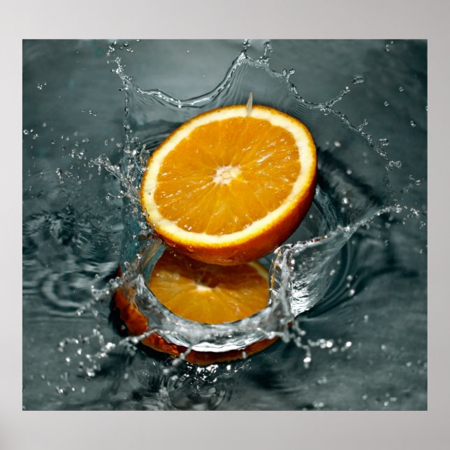 Poster orange juteuse positive pour l'humeur vitaminée (Devant)