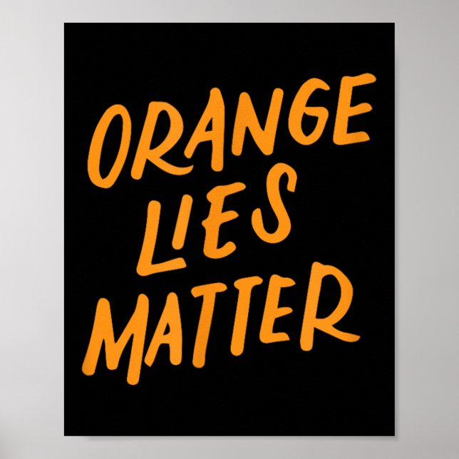 Poster Orange Lies Drôle Anti-Trump La Résistance Politiq (Devant)