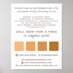 Poster Orange Ombre Carrés, Peintre & Décorateur