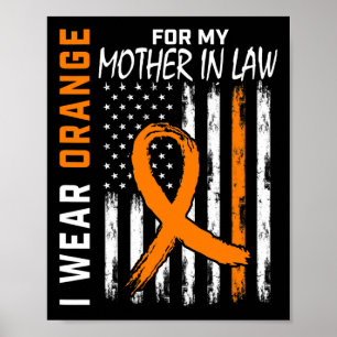 Poster Orange Pour Ma Mère En Droit Leucémie Cancer Award