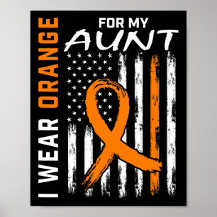 Poster Orange Pour Ma Tante Sensibilisation À La Leucémie