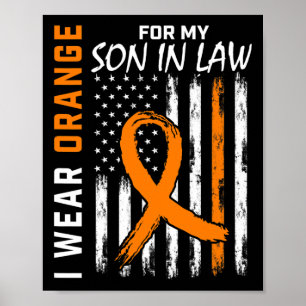 Poster Orange Pour Mon Fils De Droit Leucémie Cancer Sens