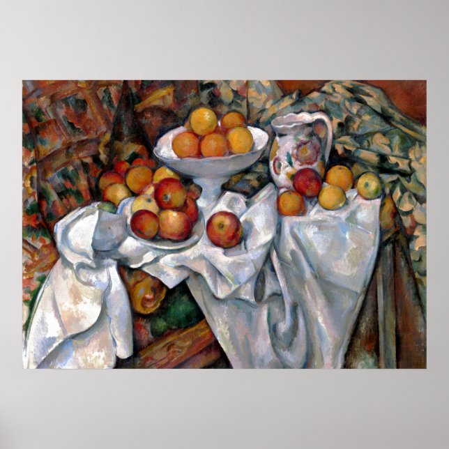 Poster Oranges à vie morte - Paul Cezanne Peinture Art (Devant)