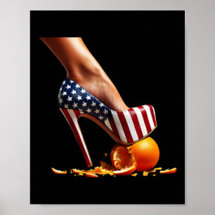 Poster Oranges de Squash de talons ; élection de Kamala H