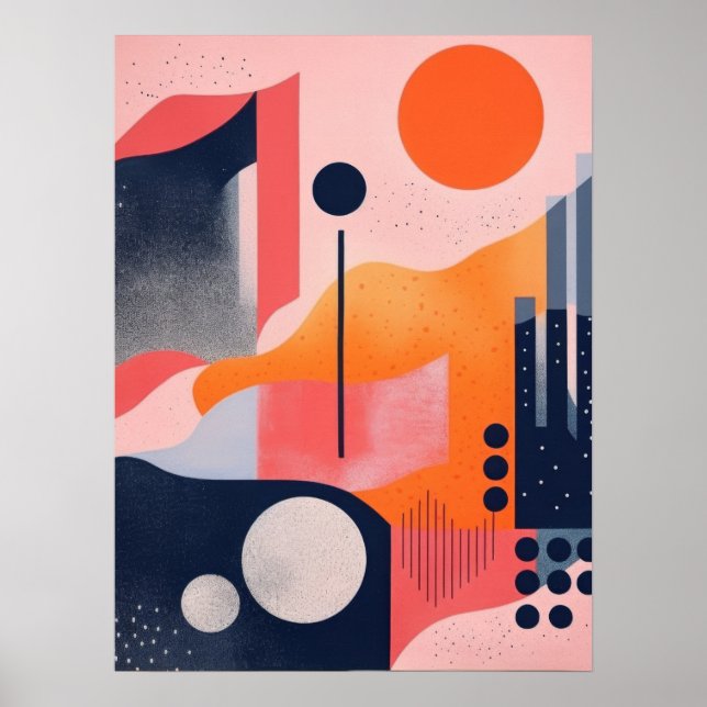 Poster Orbes lumineuses (Devant)