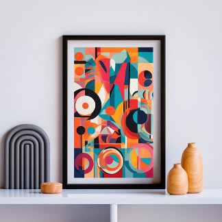 Poster Orbitaux de couleur et de forme