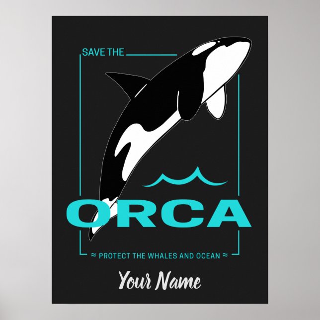 Poster Orca Killer Whale pour une fille qui aime juste le (Devant)