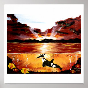 POSTER ORCA KILLER WHALES "PREMIÈRE BRISE"