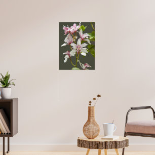 Poster Orchidées insigne rose Cymbidium Floral