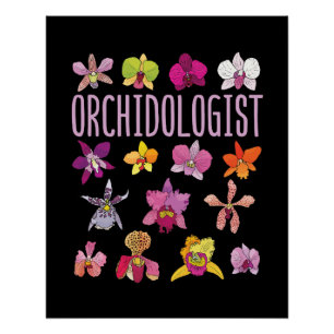Poster Orchidologue Orchidée Louvain Jardinage