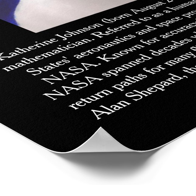 Poster Ordinateur humain : Katherine Johnson (Coin)