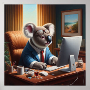 Poster Ordinateur Koala