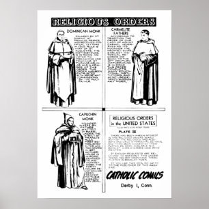 Poster Ordres religieux Moines dominicains
