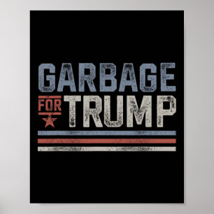 Poster Ordures pour Trump Trash Trump 2024 Ordures Vintag