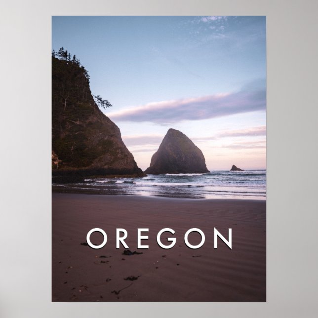 Poster Oregon Coast Travel Photographie-Ocean Sunrise (Devant)