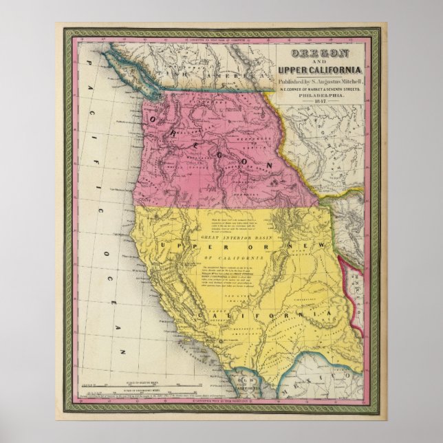 Poster Oregon et Haute-Californie (Devant)