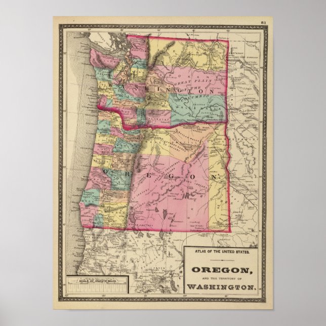 Poster Oregon et Washington (Devant)