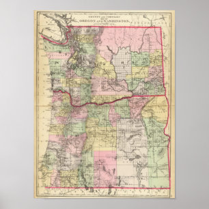 Poster Oregon, Washington