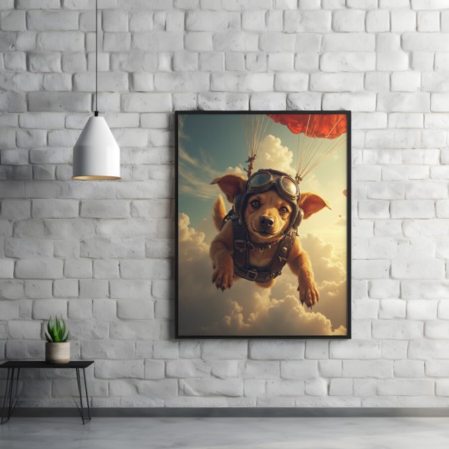 Poster Oreilles au vent, queue qui remue, mission prête (Créateur téléchargé)
