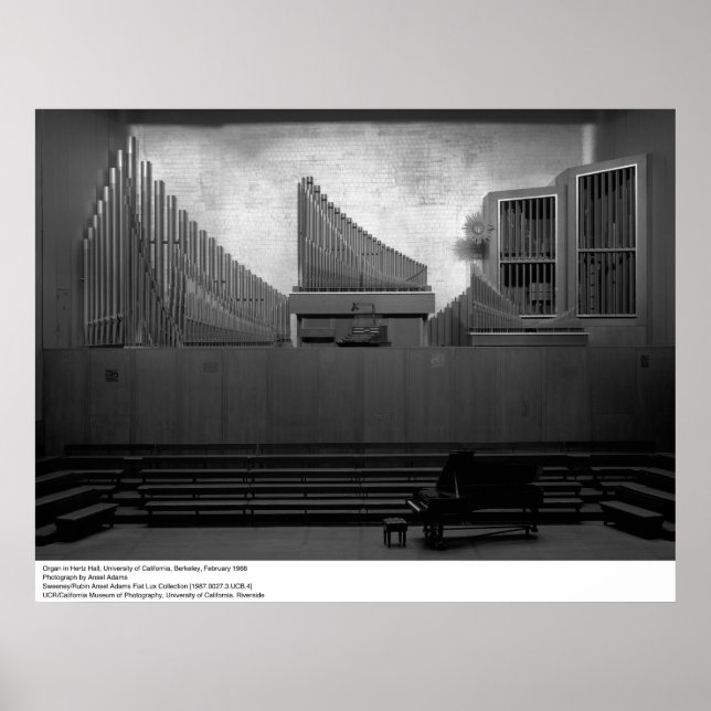 Poster Organe dans Hertz Hall, UC Berkeley, 1966 (Devant)
