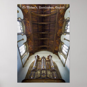 Poster Organe de tuyau dans l'église de Framlingham, R-U