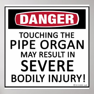 Poster Organe de tuyauterie en danger