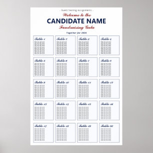 Poster Organigramme du gala de collecte de fonds politiqu