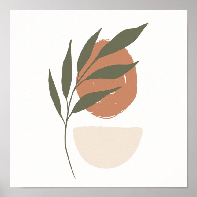 Poster Organique Simple Boho Dessins Boho Chic Aesthétiqu (Devant)