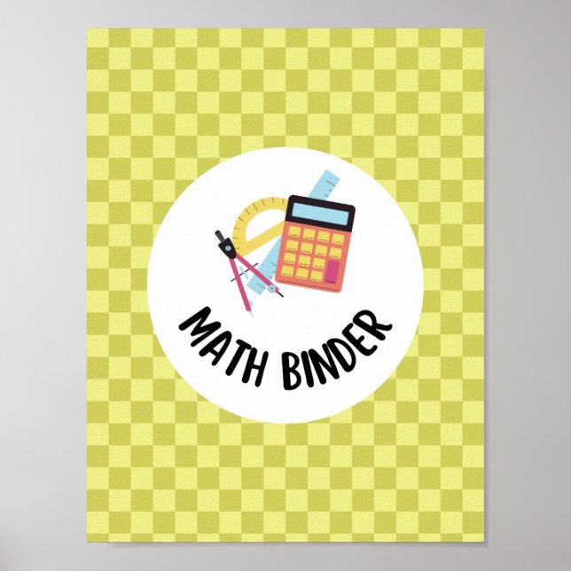 Poster organisation de classeur de maths pour enseignant (Devant)