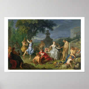 Poster Orgie, 1719 (huile sur la toile)