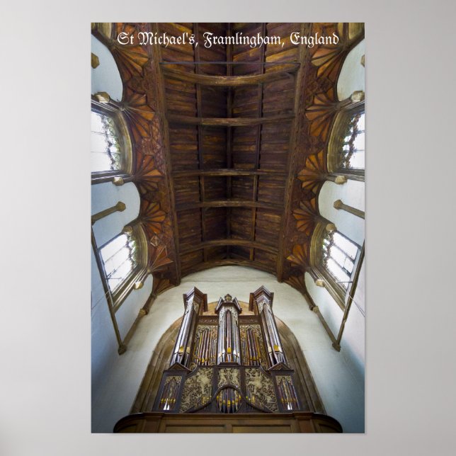 Poster Orgue à tubes en Framlingham Church, Royaume-Uni (Devant)