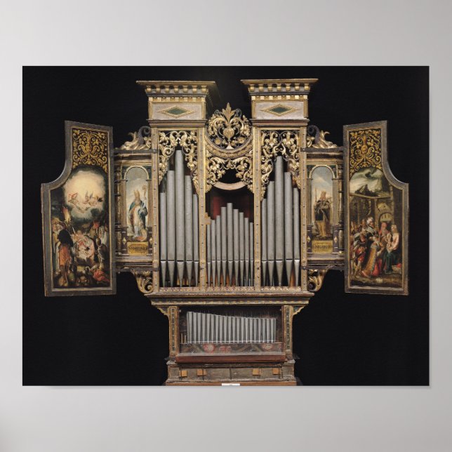 Poster Orgue de choeur avec panneaux ouverts (Devant)