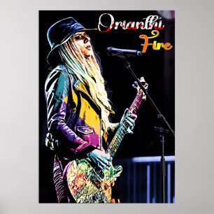 Poster Orianthi Fire Guitare