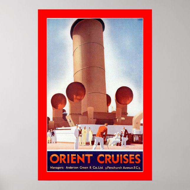 Poster Orient Cruises Big Funnel (Devant)