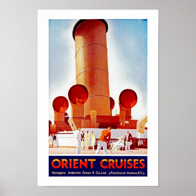 Poster Orient Cruises Big Funnel (Devant)
