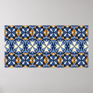 Poster Oriental arabe ornement sans couture motif